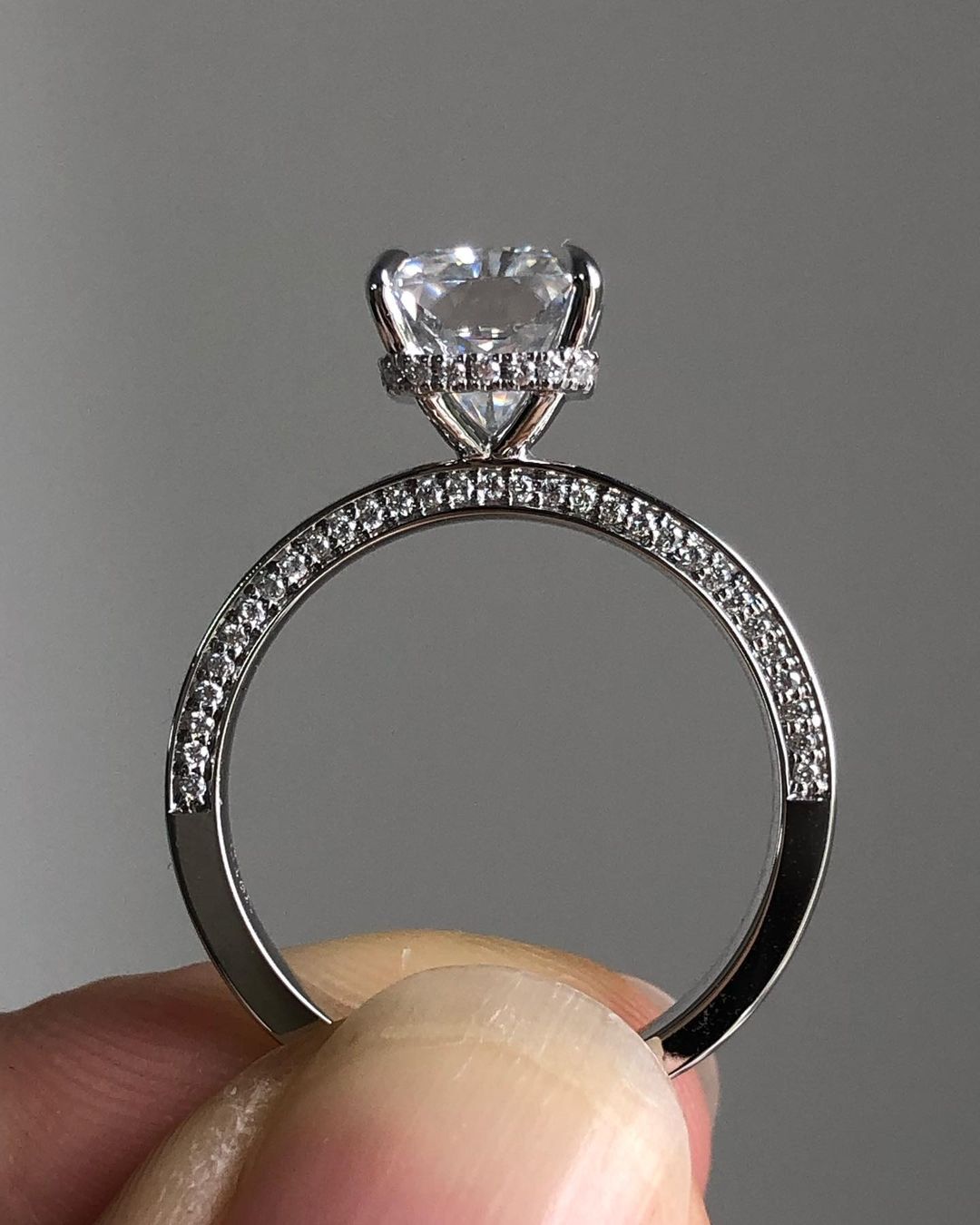 Radiant Cut 5.30 Carat IGI Certified E Color VVS2 Clarity Lab Grown Diamond Engagement Ring Hidden Halo and Side Round Diamonds, Gift for wift