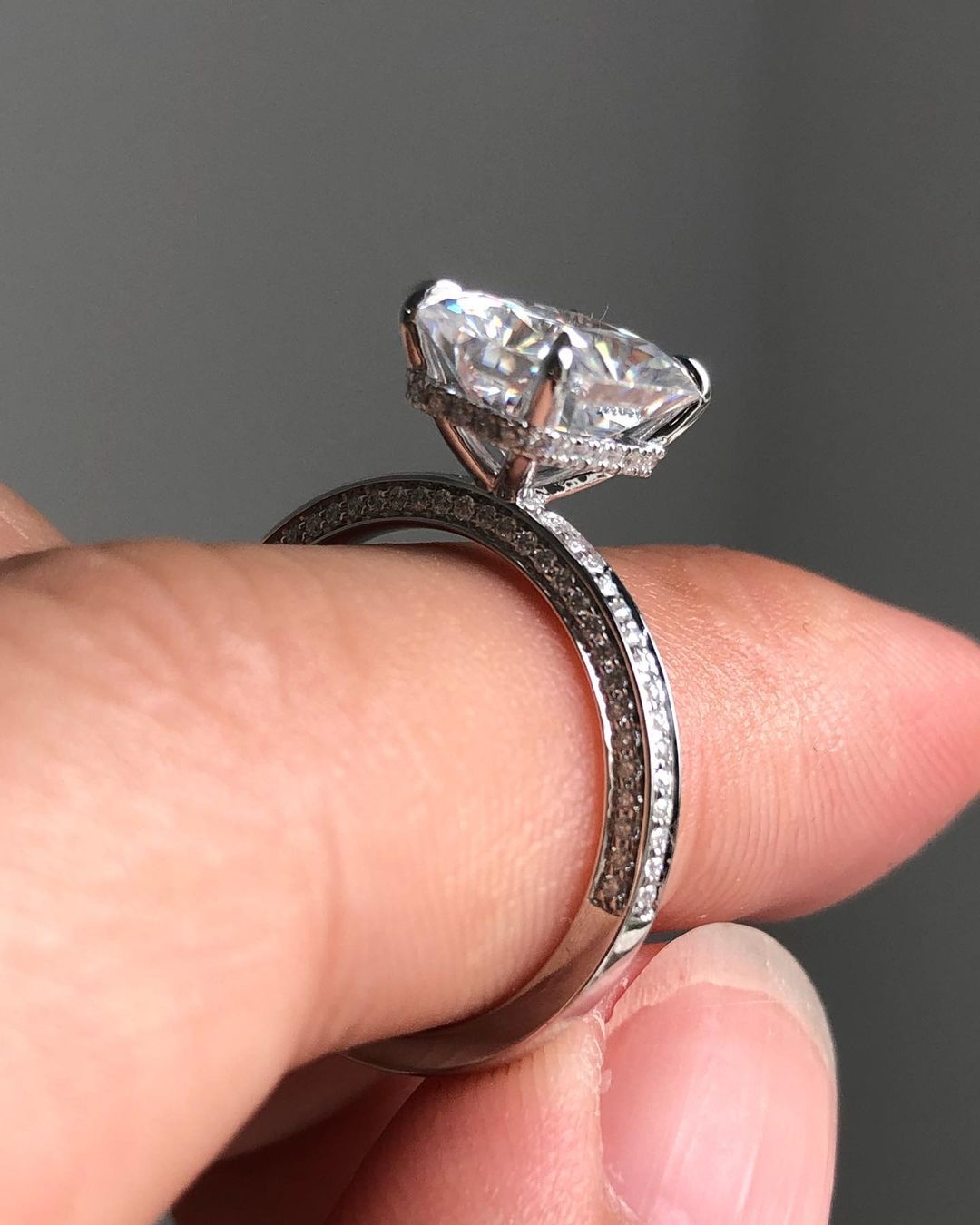 Radiant Cut 5.30 Carat IGI Certified E Color VVS2 Clarity Lab Grown Diamond Engagement Ring Hidden Halo and Side Round Diamonds, Gift for wift